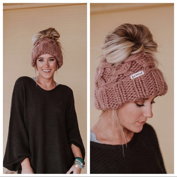 Skyline Messy Bun Beanie - Picture 8 of 8